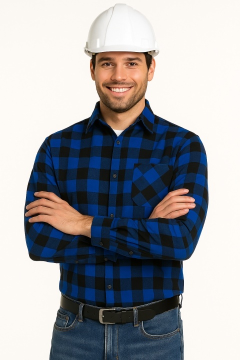 Koszula Flanelowa KOFL - ROYAL BLUE