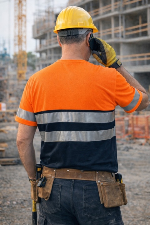 T-shirt ostrzegawczy dwukolorowy orange