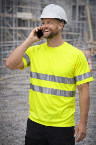 T-shirt ostrzegawczy kolor seledyn