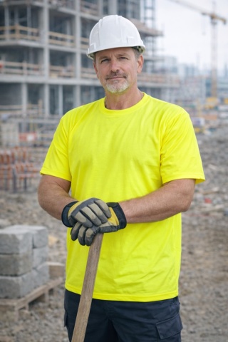 T-shirt ostrzegawczy standard seledyn